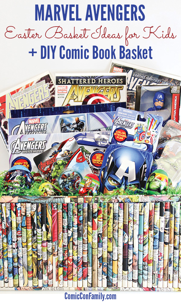 Marvel Avengers Easter Basket Ideas for Kids + DIY Comic Book Basket