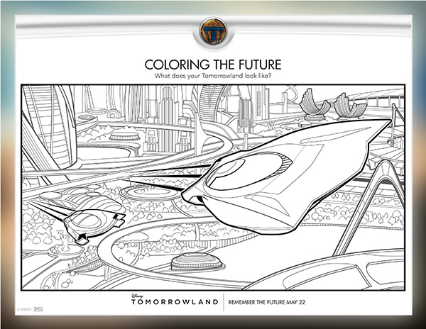 Free Printable Tomorrowland Coloring Pages 2 - Coloring The Future 