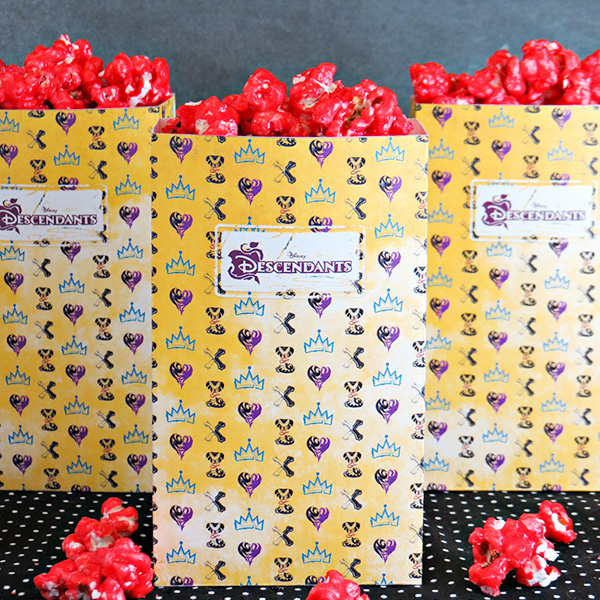 FREE Printable Disney's Descendants Popcorn Boxes