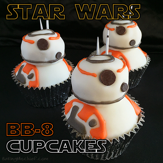 Star Wars BB-8 Cupcakes by Baking Mischief