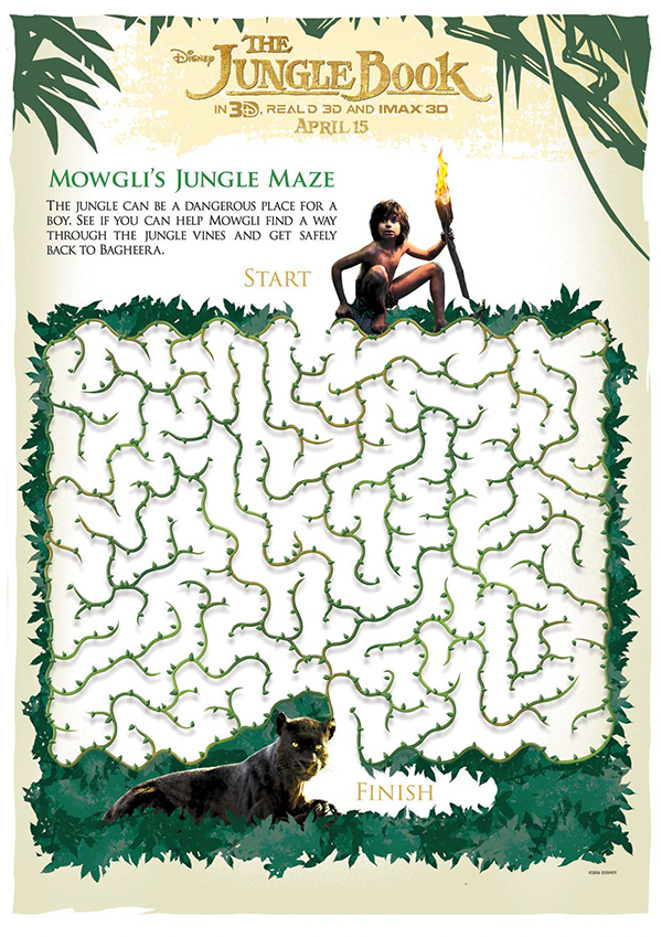Free Printable - The Jungle Book - Mowgli's Jungle Maze 