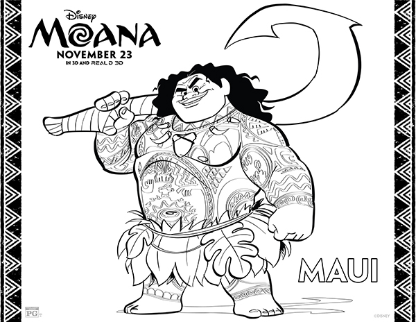 Free Printables: Disney Moana Coloring Pages