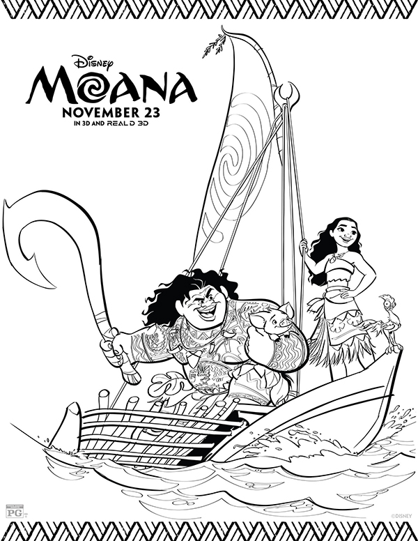 Free Printables: Disney Moana Coloring Pages