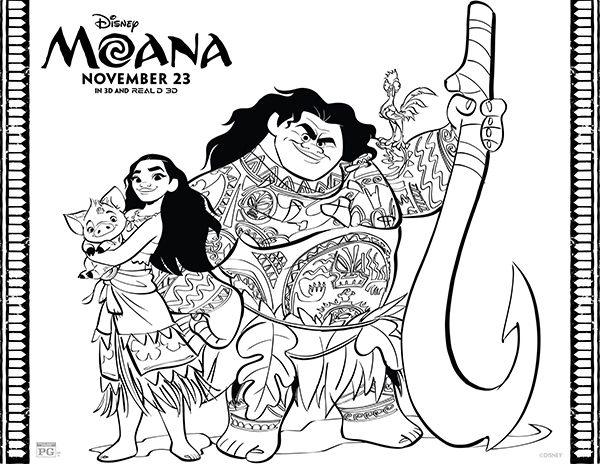 Free Printables: Disney Moana Coloring Pages