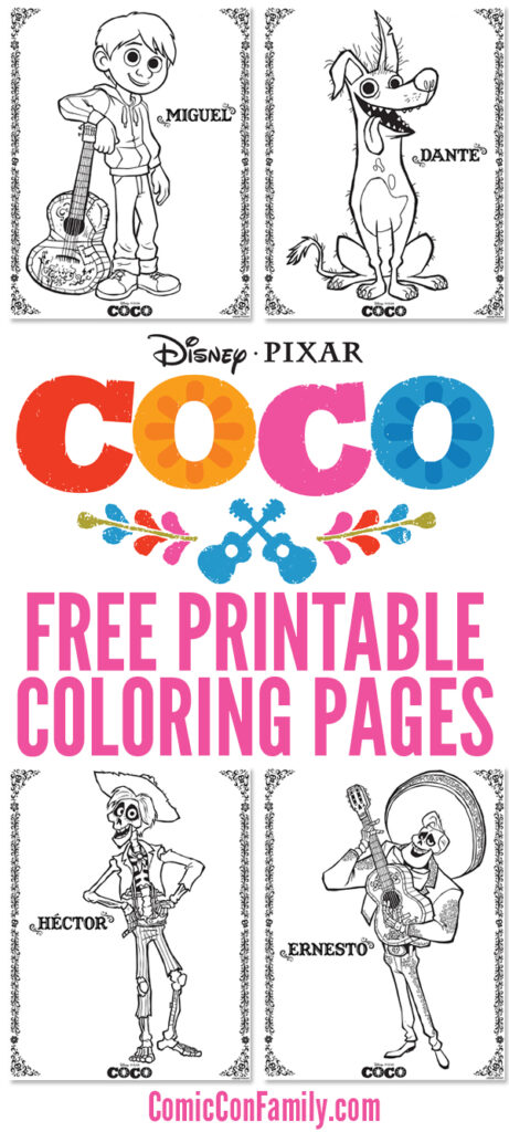 Free Printables: Disney/Pixar COCO Coloring Pages – Magic Filled Memories