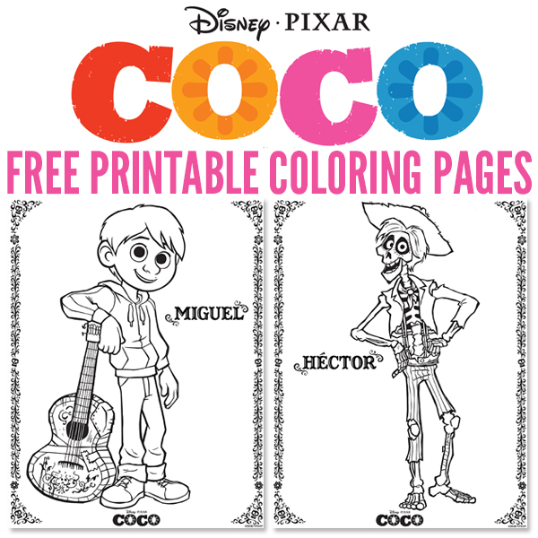 Free Printables Disney/Pixar COCO Coloring Pages Magic Filled Memories