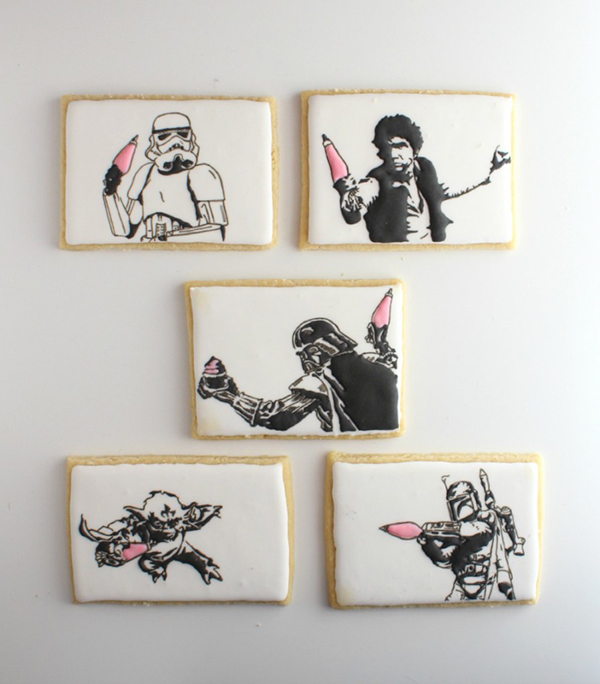 Mixed Media Star Wars Cookie Art by The Simple Sweet Life