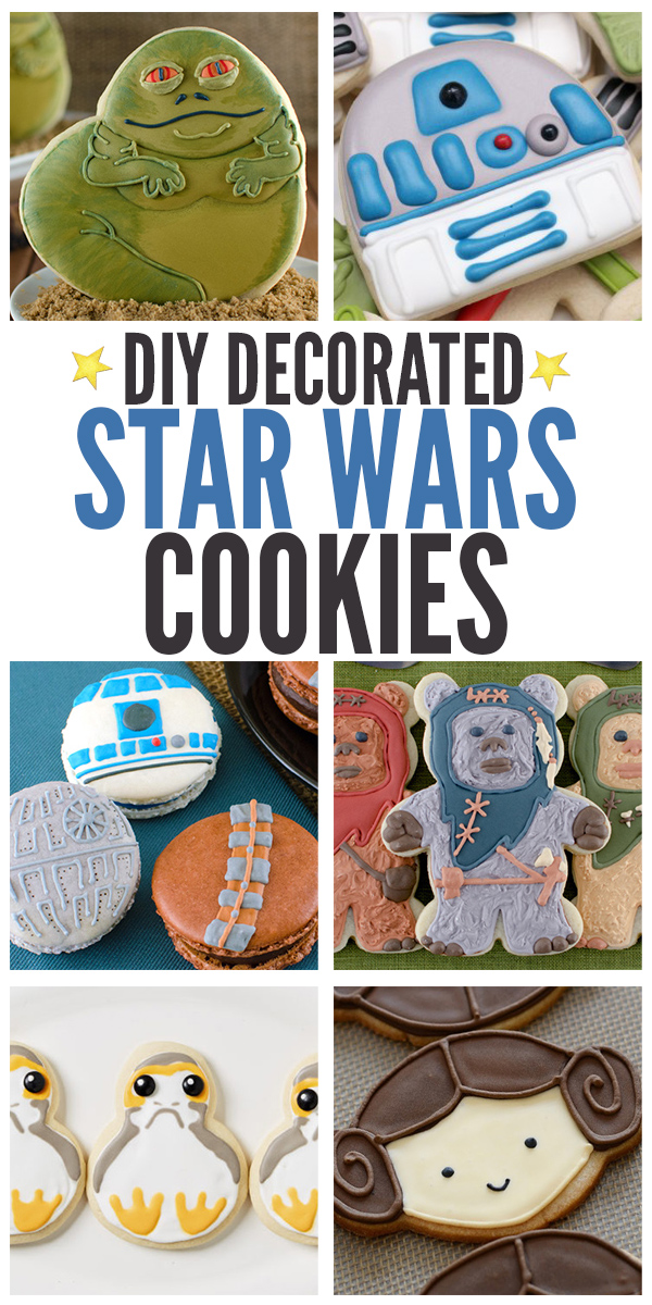 Collection of the best DIY Decorated Star Wars Cookies in the galaxy! All of these cookies include step-by-step instructions so that you can make them in your own kitchen for Star War parties, movie nights, and more!