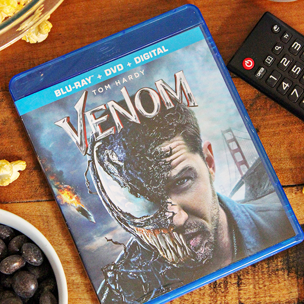 Venom Movie Night + Free Printable Venom Word Search Gift Wrap