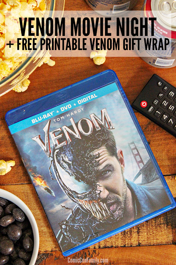 Giving the anti-hero movie, Venom, as a gift? Get our FREE PRINTABLE VENOM MOVIE WORD SEARCH GIFT WRAP to make the gifting even more fun!
