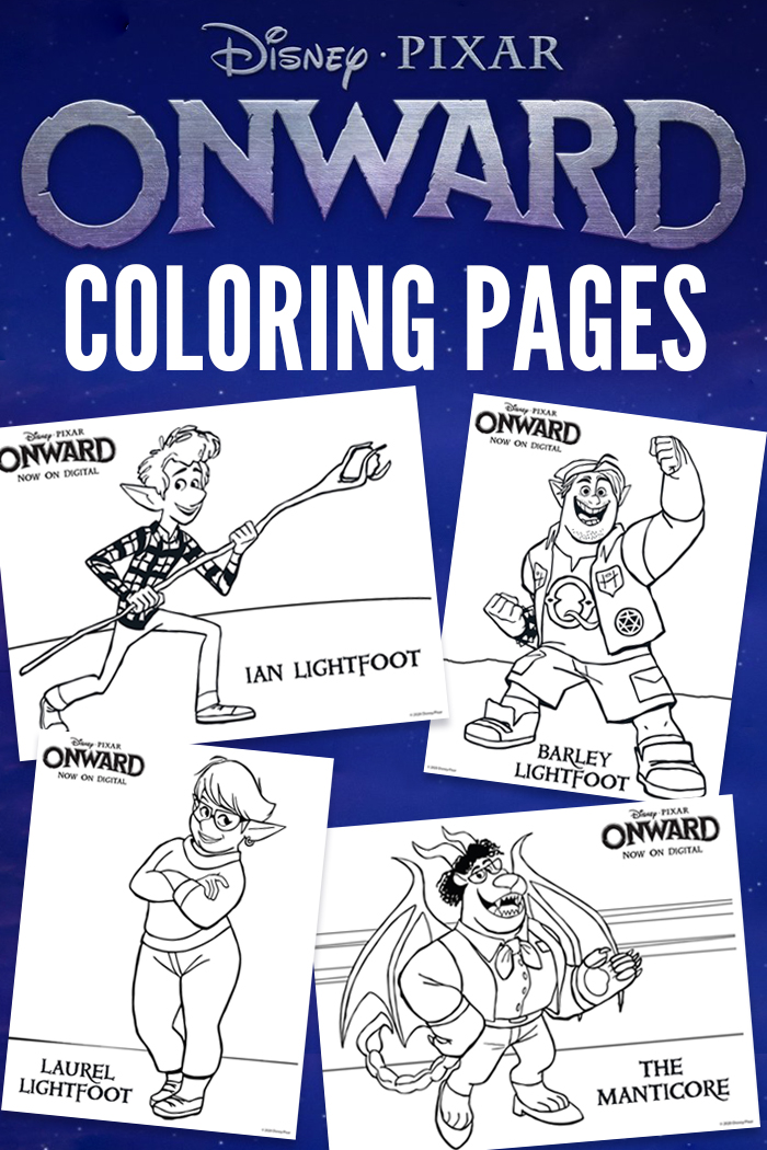 Free Printables ONWARD Coloring Pages and Activity Sheets Magic