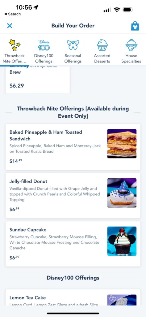 Disneyland's mobile order app is where you can order after-hours food from different restaurants around the park.