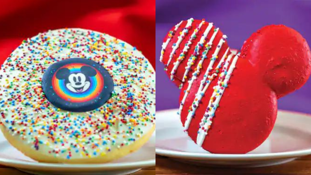 You can get a Mickey Pride Cookie and a Mickey-shaped Macaron at Jolly Holiday for Pride Month.