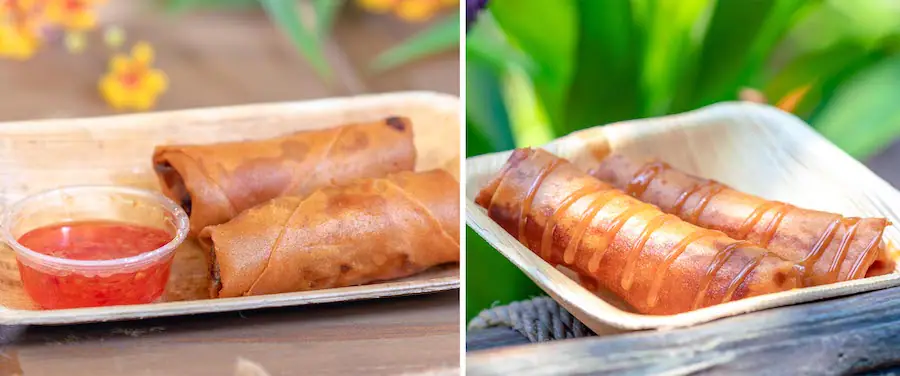 Traditional Pork Lumpia and Sweet Lumpia at The Tropical Hideaway in Disneyland