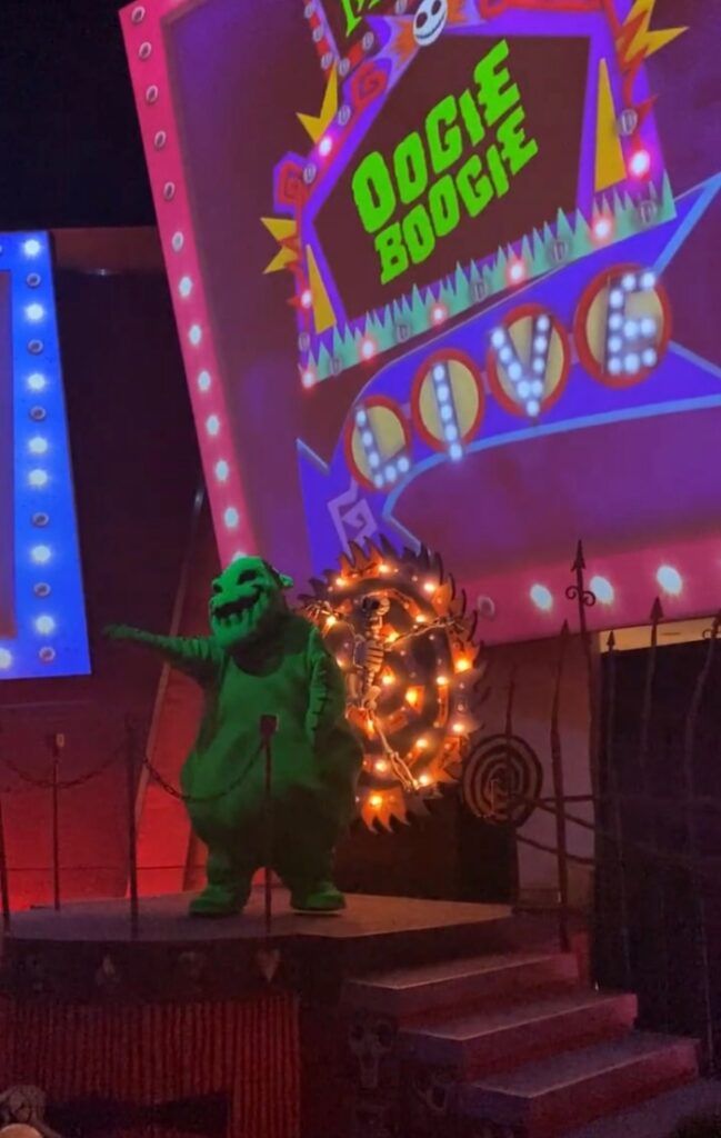 Oogie Boogie at The Disney Animation Building in Disney California Adventure.