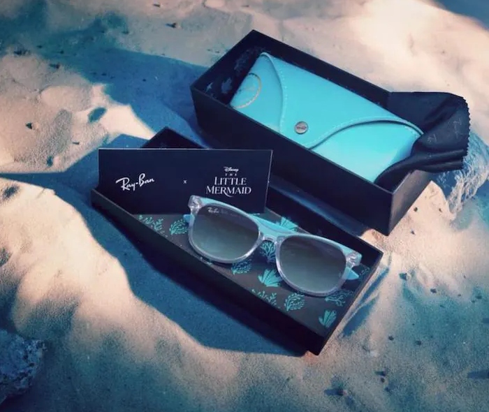 The Little Mermaid inspired Ray-Ban sunglasses that you can buy from Sunglass Hut in Downtown Disney.