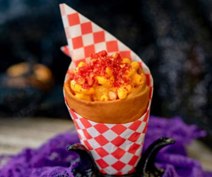 Slow Burnin’ Mac & Cheese Cone is returning to Cozy Cone Motel this Halloween Season!