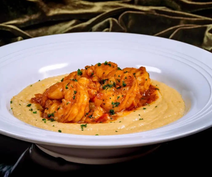 You can mobile order Gulf Shrimp and Grits from Tiana's Palace in Disneyland!