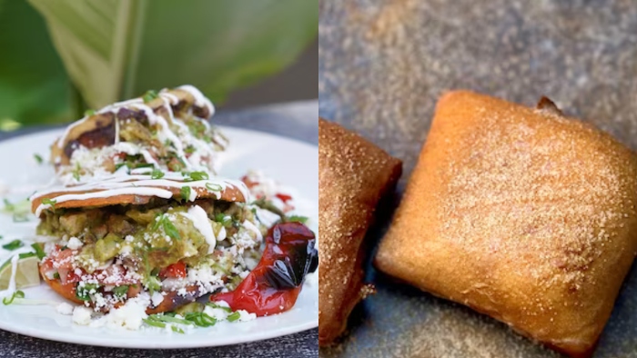 In Downtown Disney District, you can order Crujientes Gorditas de Chicharrón Prensado from Tortilla Jo’s and Churro-flavored Glazed Beignets from Beignets Expressed!