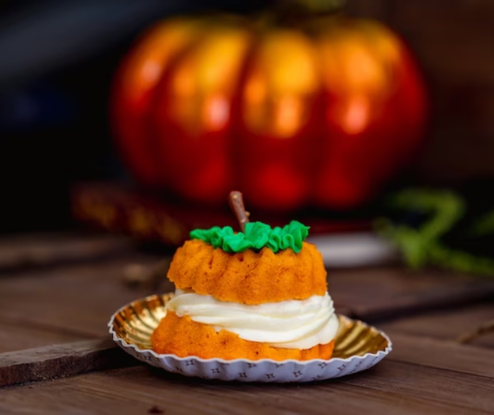 You can moblie order a Pumpkin Bundt Cake from Cappuccino Cart at Disney California Adventure.