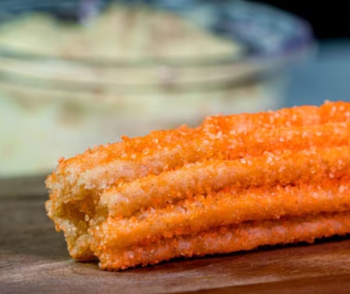 Order a Orange Citrus Churro from Disneyland! It also comes with a Citrus Cream Dipping Sauce!