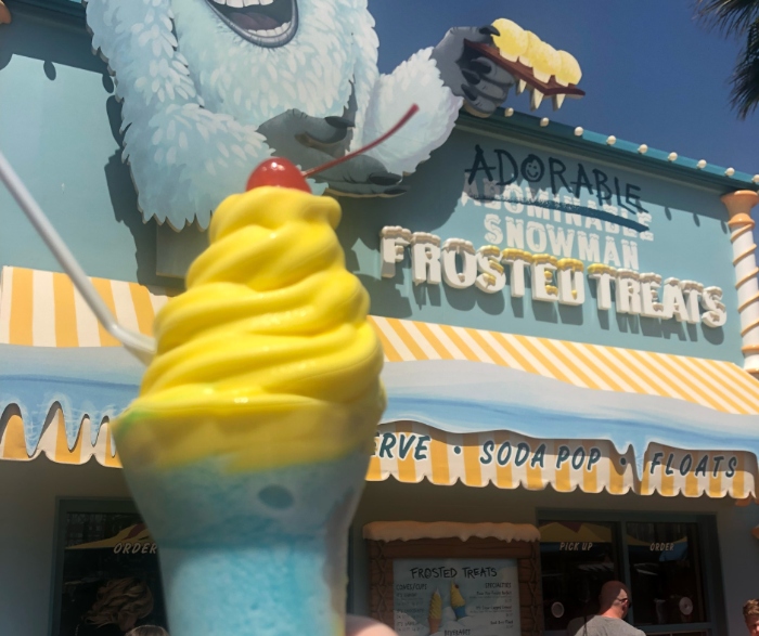 Cool down with a Pixar Pier Frosty Parfait from Adorable Snowman Frosted Treats at Disney California Adventure!