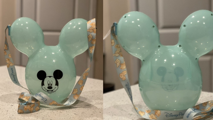 To celebrate Frozen 2 coming to theaters, Disneyland sold a Mickey balloon popcorn bucket that was in a shade of blue that they called Arendelle after the kingdom in the movie.