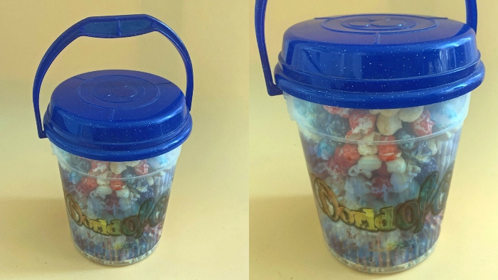 Disney California Adventure sold a special popcorn bucket that came with red, white, and blue popcorn.