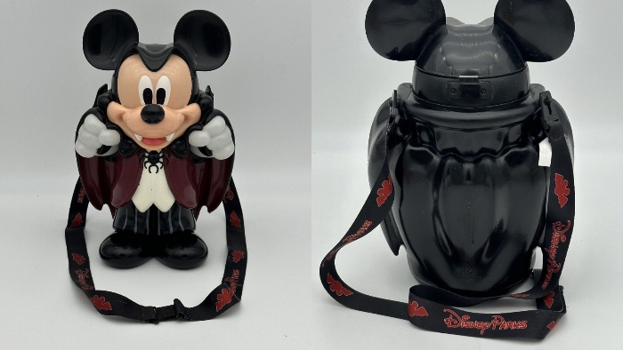 Mickey Mouse is ready for Halloween! This Mickey Mouse popcorn bucket has him dressed up as a vampire.