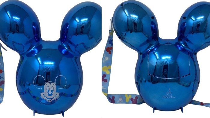 Disneyland sold a Blue Metallic Mickey Balloon Popcorn Bucket.