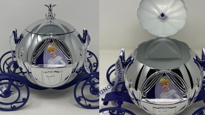 For the 100th anniversary of Disney, they sold a special popcorn bucket that features Cinderella in her carriage.