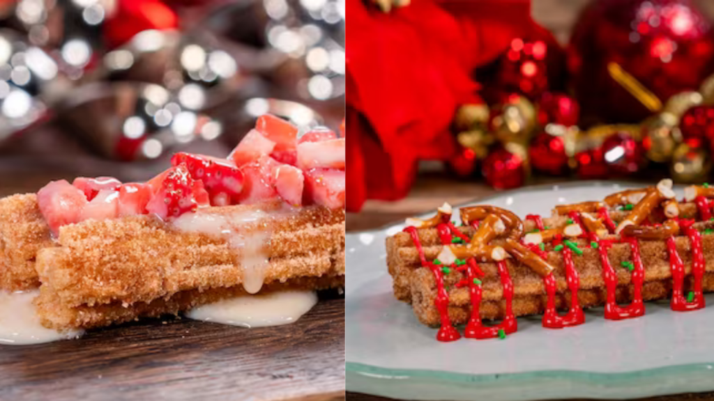 You can order a Fresas con Crema and Cranberry Yogurt Churro for the Holidays at Disney California Adventure!