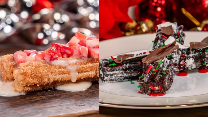 Order these two special churros... Fresas con Crema and Yule Log Churro at Disney California Adventure!