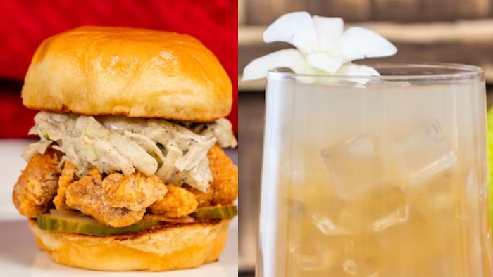 ou can buy a Togarashi Karaage Chicken Slider and Spiced Pear Mule from Festival of Holidays at Disney California Adventure!