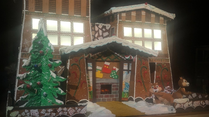 During the Holidays, Grand Californian Hotel & Spa makes a giant gingerbread house that is made with real ingredients!