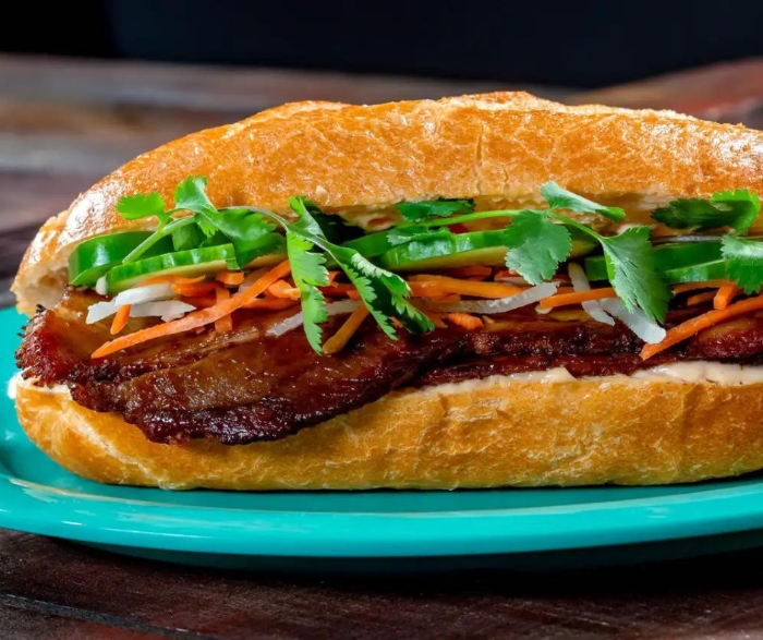 At Paradise Garden Grill in Disney California Adventure, you can order this super yummy Pork Banh Mi Sandwich!