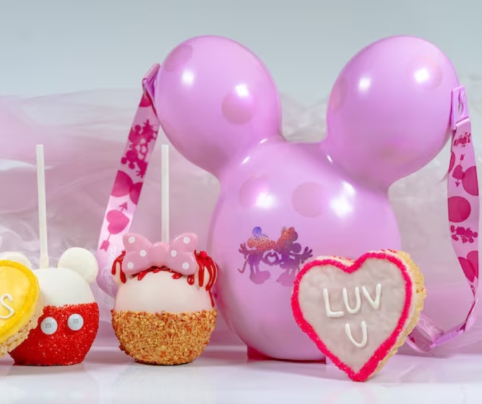 You can get a Valentine’s Day popcorn bucket and treats at the Disneyland Resort!