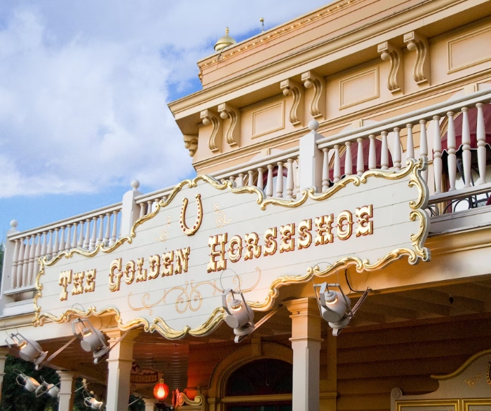 At The Golden Horseshoe in Disneyland, you can order a shareable snack and dessert!